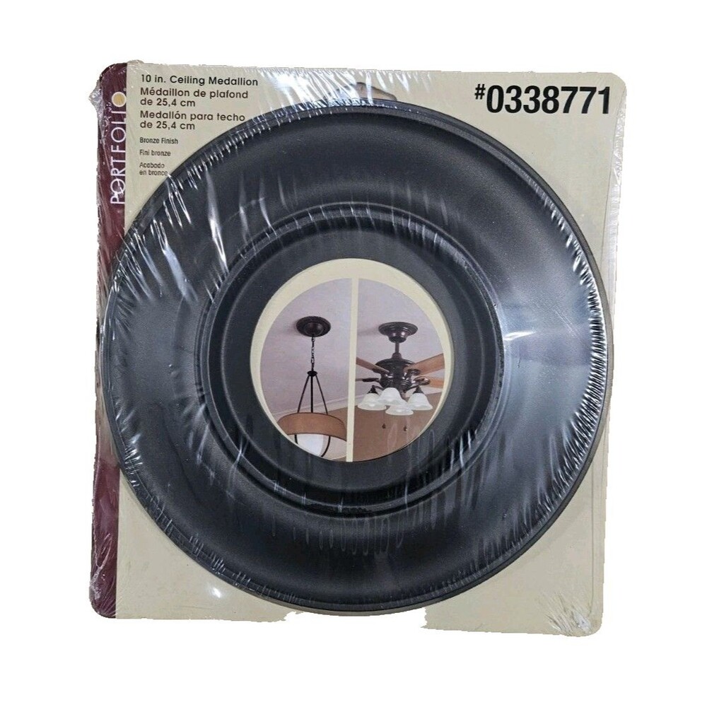 NEW Ceiling Medallion 10" Inch Bronze Iight Portfolio  #0338771 Factory Sealed